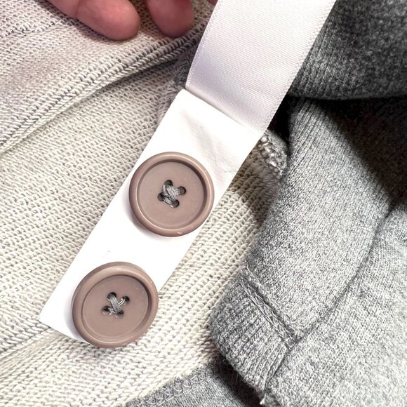 James Perse Brushed Jersey Double Breasted Blazer Gray Size Medium 2 - Picture 13 of 14